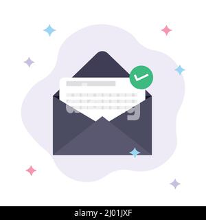 Nachricht gesendet erfolgreiches flaches Konzept Design, E-Mail-Messaging, E-Mail-Kampagne und E-Mail-Marketing Stock Vektor