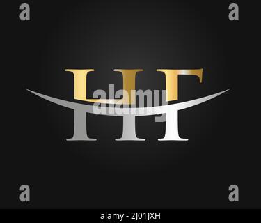 Initial Monogram Letter HF Logo Design Vektor. Design-Vorlage für HF-Logos Stock Vektor