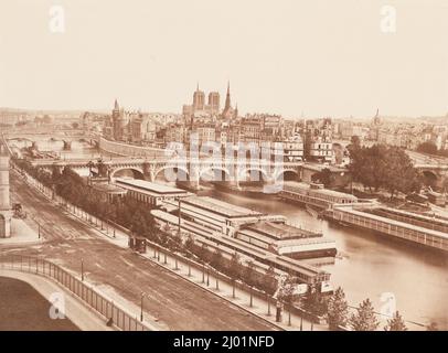 Paris, Panorama De La Cite, Nr. 52. Edouard-Denis Baldus (Frankreich, ca. 1813- ca. 1882). Frankreich, um 1850s, gedruckt um 1850s. Fotos. Silberdruck mit Albumen Stockfoto