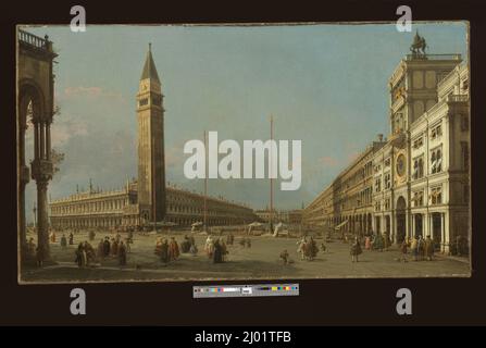 Piazza San Marco Blick nach Süden und Westen. Giovanni Antonio Canal (Canaletto genannt) (Italien, Venedig, 1697-1768). Italien, 1763. Gemälde. Öl auf Leinwand Stockfoto