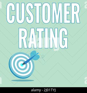 Konzeptionelle Darstellung Kundenbewertung. Geschäftsansatz jeder Punkt der Kunden verbessert das Erlebnis, das Konzept „Message Hitting Target“ zu präsentieren Stockfoto
