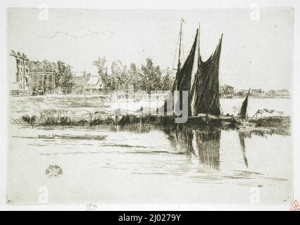 Hurlingham. James Abbott McNeill Whistler (USA, 1834-1903). Usa, 1879. Drucke; Radierungen. Ätzen und Trockenpunkt Stockfoto