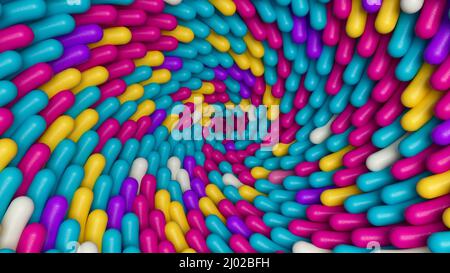 Illustration des abstrakten bunten Spiral Bonbons Hintergrund Stockfoto
