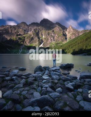 See in der Hohen tatra Stockfoto