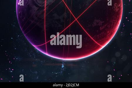 Deep Space Rendering Stockfoto