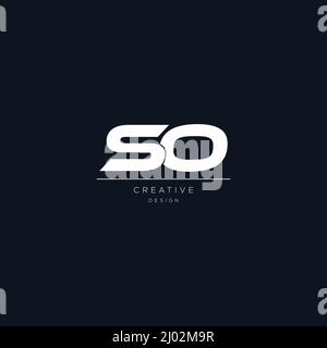 Letter SO Logo Icon Design Vorlage Elemente Stock Vektor