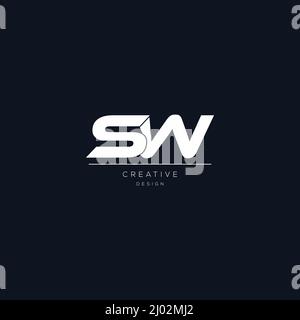 Design-Vorlagen für Symbole mit dem Logo von Letter SW Stock Vektor