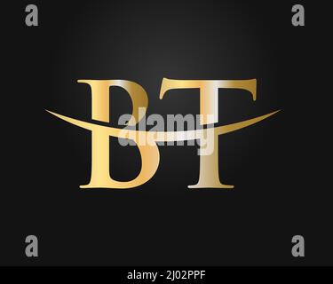 Initial Monogram Letter BT Logo Design Vector. Design-Vorlage für BT-Logos Stock Vektor