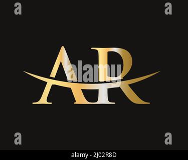 Initial Monogram Letter AR Logo Design-Vektor. Vorlage für AR-Logo-Design Stock Vektor
