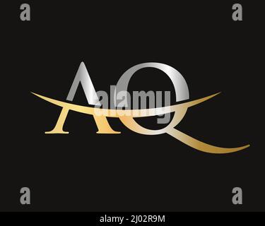 Ursprünglicher Monogramm Buchstabe AQ Logo Design-Vektor. Designvorlage für das AQ-Logo Stock Vektor