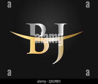 Anfänglicher Monogramm-Buchstabe BJ Logo Design-Vektor. BJ Logo Design-Vorlage Stock Vektor