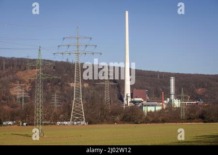 Blick auf das Kombikraftwerk Cuno in Herdecke, Kombikraftwerk, Nordrhein-Westfalen, Deutschland. Blick zum Cuno-Kraftwerk in ihr Stockfoto