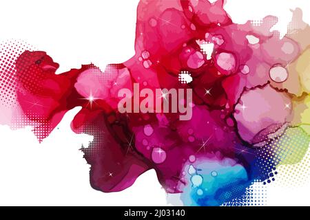 Abstrakt Alkohol Tinte Hintergrund. Vektorgrafik Stock Vektor