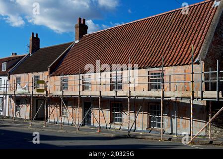 The White Hart Pub und Restaurant, werden renoviert, Bridge Street, Brigg, North Lincolnshire, England, Großbritannien Stockfoto