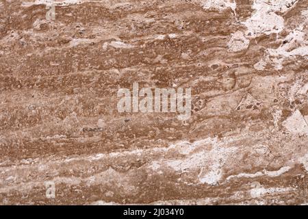 Überlegener Travertin Hintergrund in brauner Farbe für Ihr teures Design. Stockfoto
