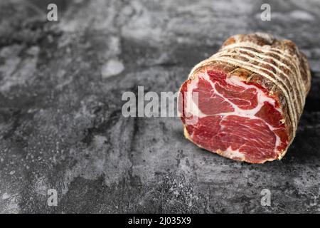 Capocollo typisch aus Martina Franca, Apulien Region Stockfoto