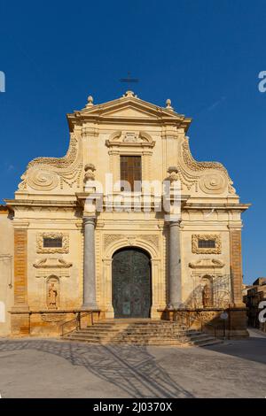 Basilika San Giacomo, Caltagirone, Catania, Val di Noto, UNESCO-Weltkulturerbe, Sizilien, Italien, Europa Stockfoto