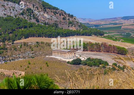 Archäologische Gebiete von Segesta, Calatafimi, Trapani, Sizilien, Italien, Europa Stockfoto