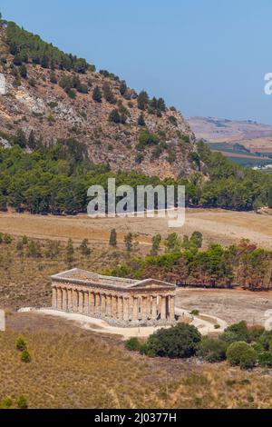 Archäologische Gebiete von Segesta, Calatafimi, Trapani, Sizilien, Italien, Europa Stockfoto