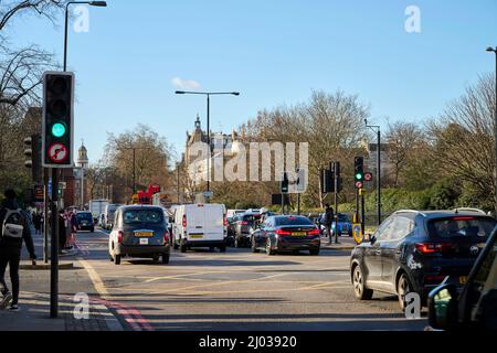 Stau, Marylebone Road, London, Großbritannien Stockfoto