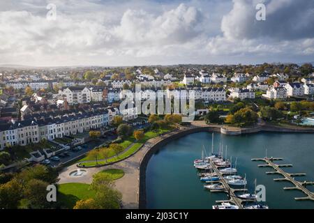 Luftaufnahme von Bangor Marina Co. Down, Nordirland Stockfoto