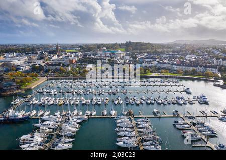 Antenne, Bangor Marina, Co Down, Nordirland Stockfoto