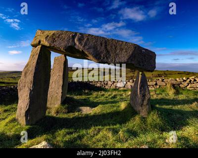 Legananny Dolmen, County Down, Nordirland Stockfoto