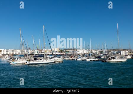 Jachthafen im Club Mykonos Resort in der Westküstenstadt Langebaan in Südafrika. Stockfoto