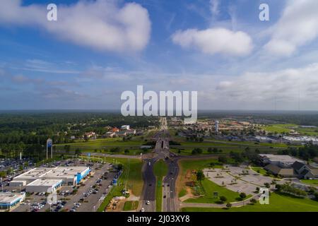 Malbis, Alabama, divergierender Diamantaustausch Stockfoto