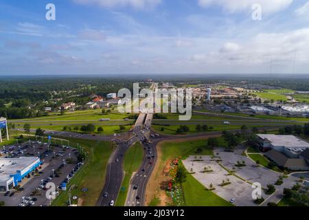 Malbis, Alabama, divergierender Diamantaustausch Stockfoto