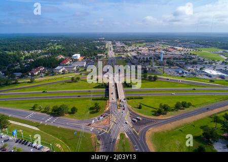 Malbis, Alabama, divergierender Diamantaustausch Stockfoto