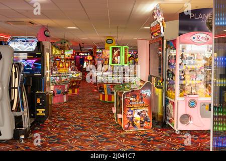 Spielhallen entlang der Marine Parade Great Yarmouth Norfolk England Stockfoto