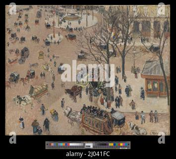 La Place du Théâtre Français. Camille Pissarro (Westindische Inseln, aktives Frankreich, 1830-1903). Frankreich, 1898. Gemälde. Öl auf Leinwand Stockfoto