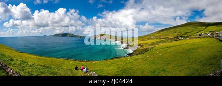 Blasket Islands, Dunmore Head, Coumeenoole Beach, ab Slea Head, Dingle, Co. Kerry. Stockfoto