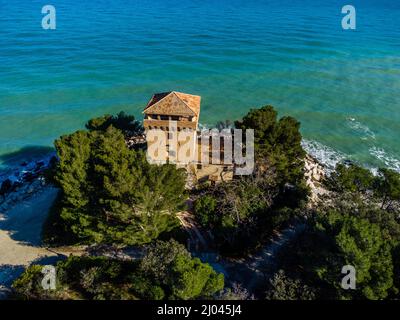 Die Küste von Portonovo auf den Marken, Italien Stockfoto