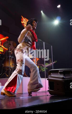 Elvis-Imitator auf dem Las Vegas Strip, Nevada, Kalifornien. Stockfoto