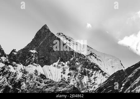 Mount Machhapuchhre, Annapurna Conservation Area, Himalaya, Nepal. Stockfoto