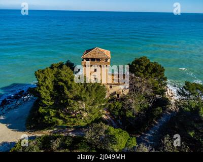 Die Küste von Portonovo auf den Marken, Italien Stockfoto