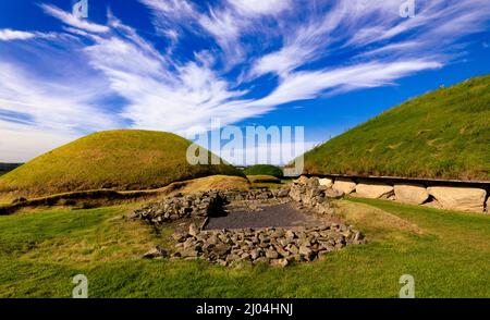 Knowth Neolithische Passage Grave, County Meath, Irland Stockfoto