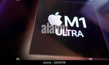 Apples M1 Ultra Chip Stockfoto