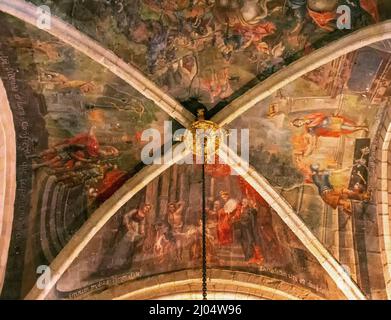 Bóveda del transepto de la Catedral de Mondoñedo Stockfoto