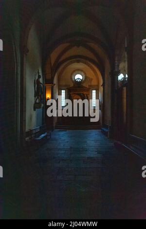 Vidrieras de la Catedral de la Asunción en Mondoñedo, Galicia, Lugo, España Stockfoto