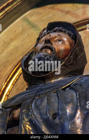 San Francisco de Asís en su capilla de la Catedral de Mondoñedo Stockfoto