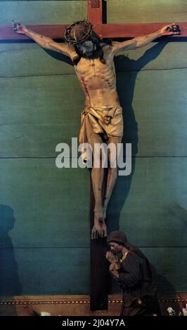 Cristo de la Buena Muerte, Catedral de Mondoñedo, Lugo, Galicien, España Stockfoto