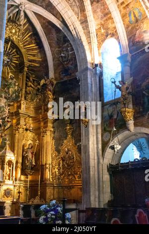 Bóveda del transepto de la Catedral de Mondoñedo Stockfoto