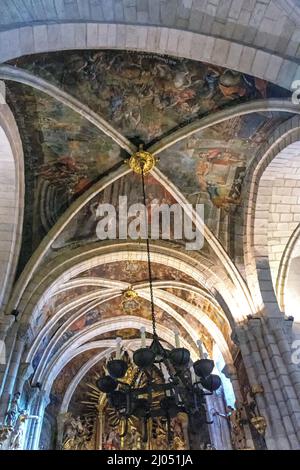 Bóveda del transepto de la Catedral de Mondoñedo Stockfoto