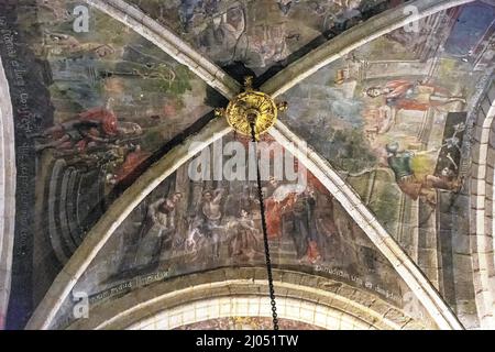 Bóveda del transepto de la Catedral de Mondoñedo Stockfoto