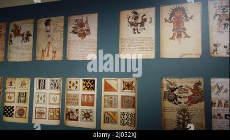 Bilder des Tudela Codex im America Museum, Madrid Espana Stockfoto