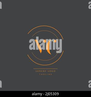 Luxus modernen VC Anfangsbuchstabe Business Logo Design Alphabet Symbol Vektor-Symbol. Stock Vektor