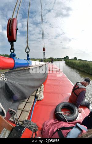 wherry albion über norfolk Broads england Stockfoto